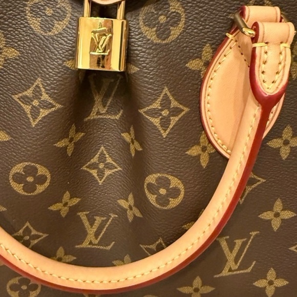 Louis Vuitton💎Boetie PM Monogram Logo Crossbody Tote Leather Canvas Hand Bag EUC - Picture 8 of 9